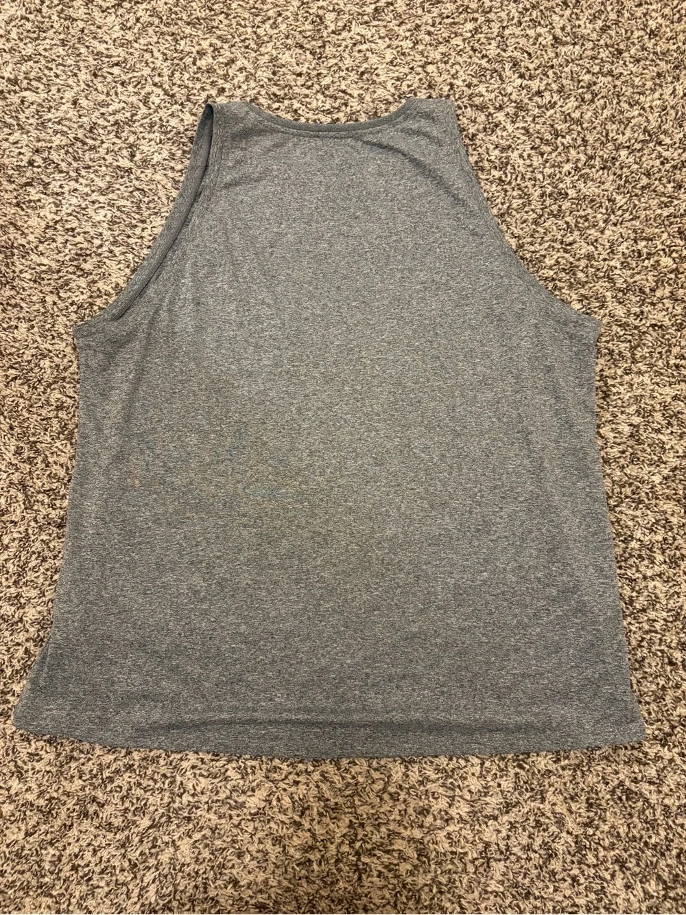 Nike Women's Heather Gray Performance Tank with White Swoosh